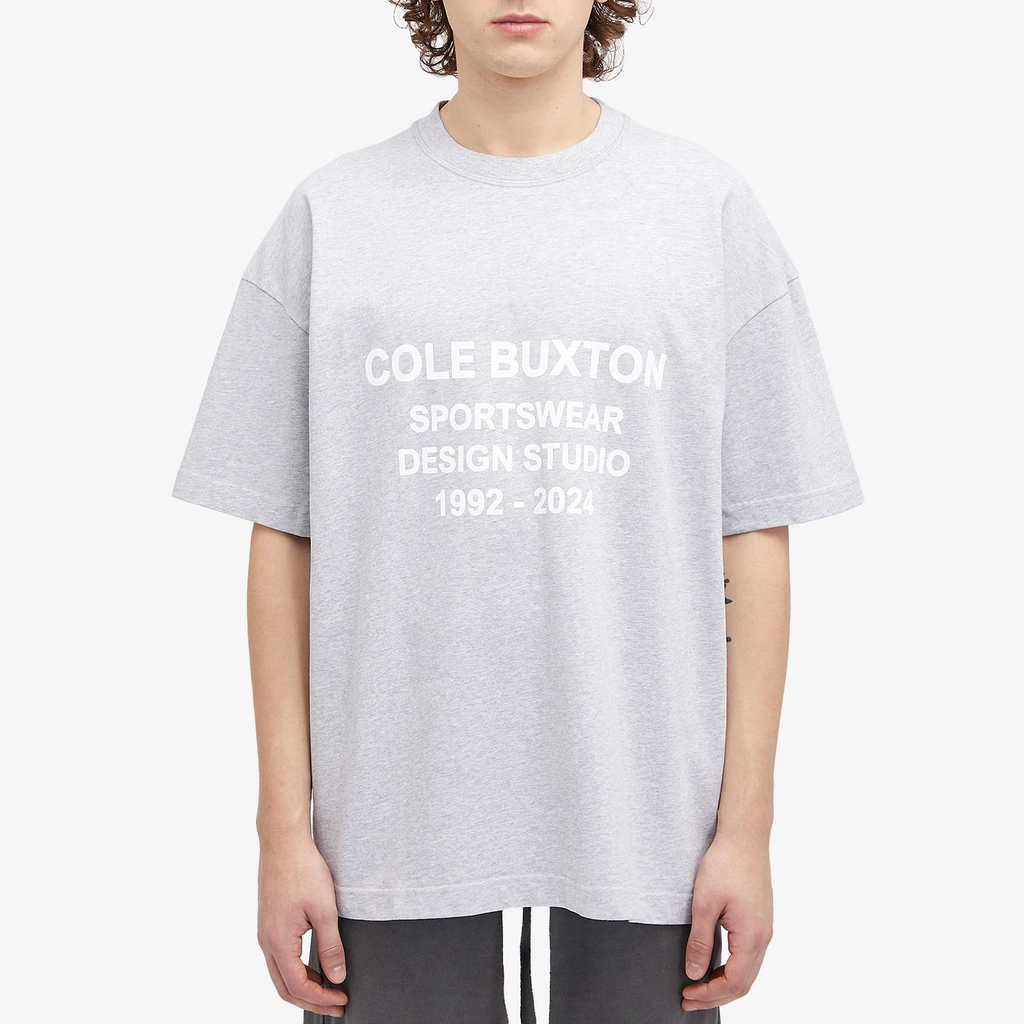Cole Buxton Men's Design Studios T-Shirt Light Grey Marl